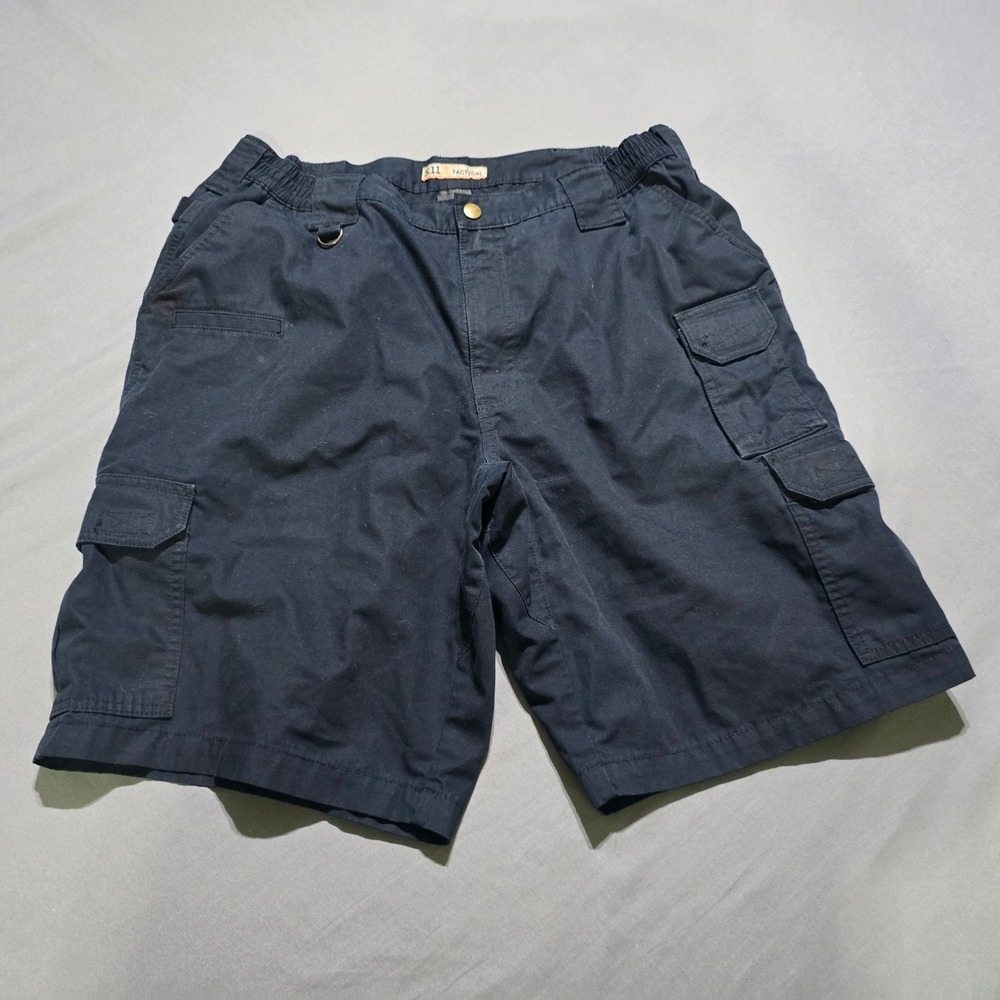 5.11 Tactical Cargo Shorts Mens 38 Navy Blue Ripstop Multi-Pocket Work Outdoor